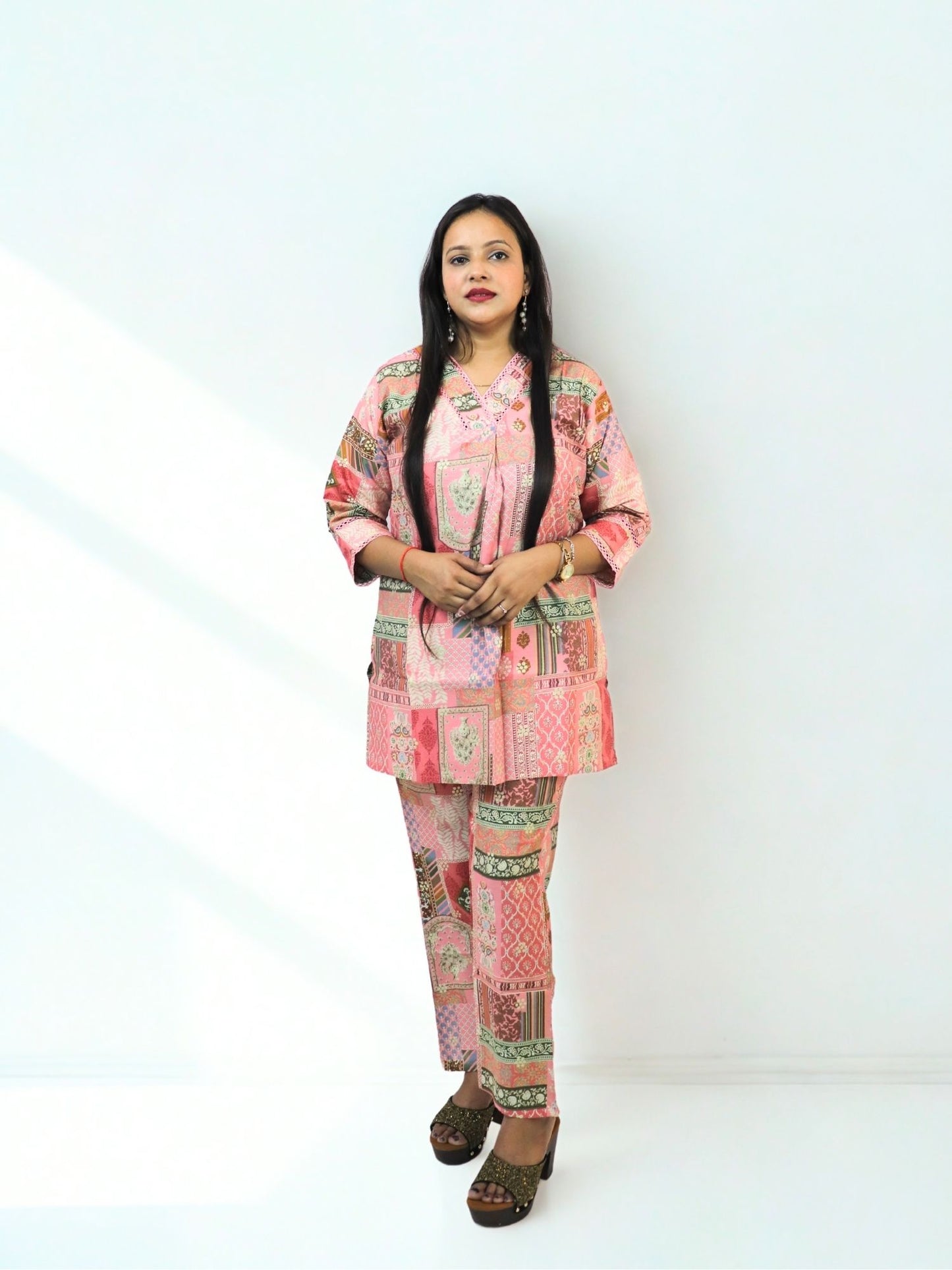 Women's Pure Cotton Floral Printed Night Suit Top and Pajama Set Night Suits for Women
