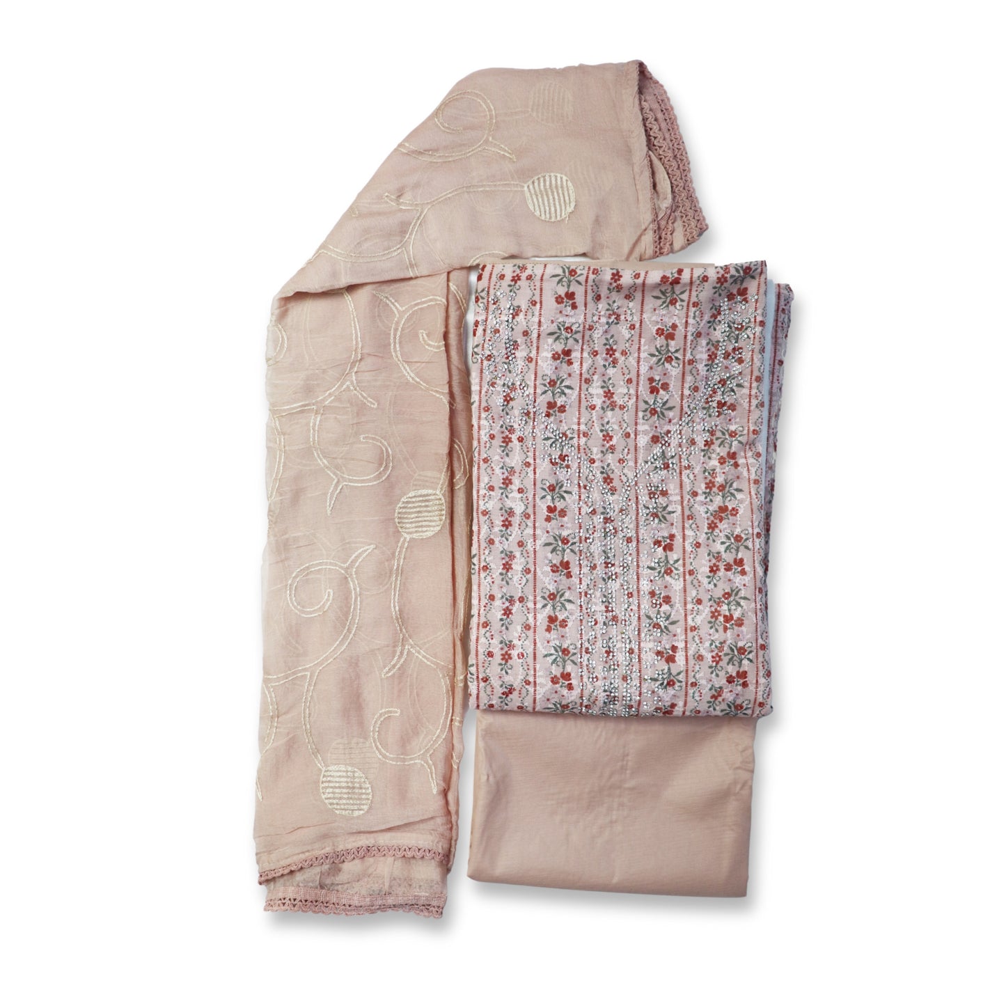 Unstitched printed salwar suit for women all pestle color |Pink
