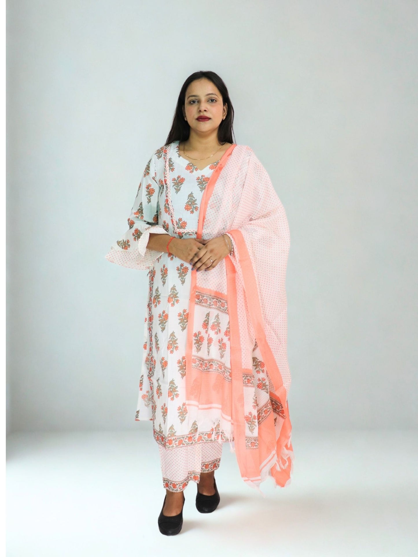 Women Viscose Printed Kurta Pant With Dupatta