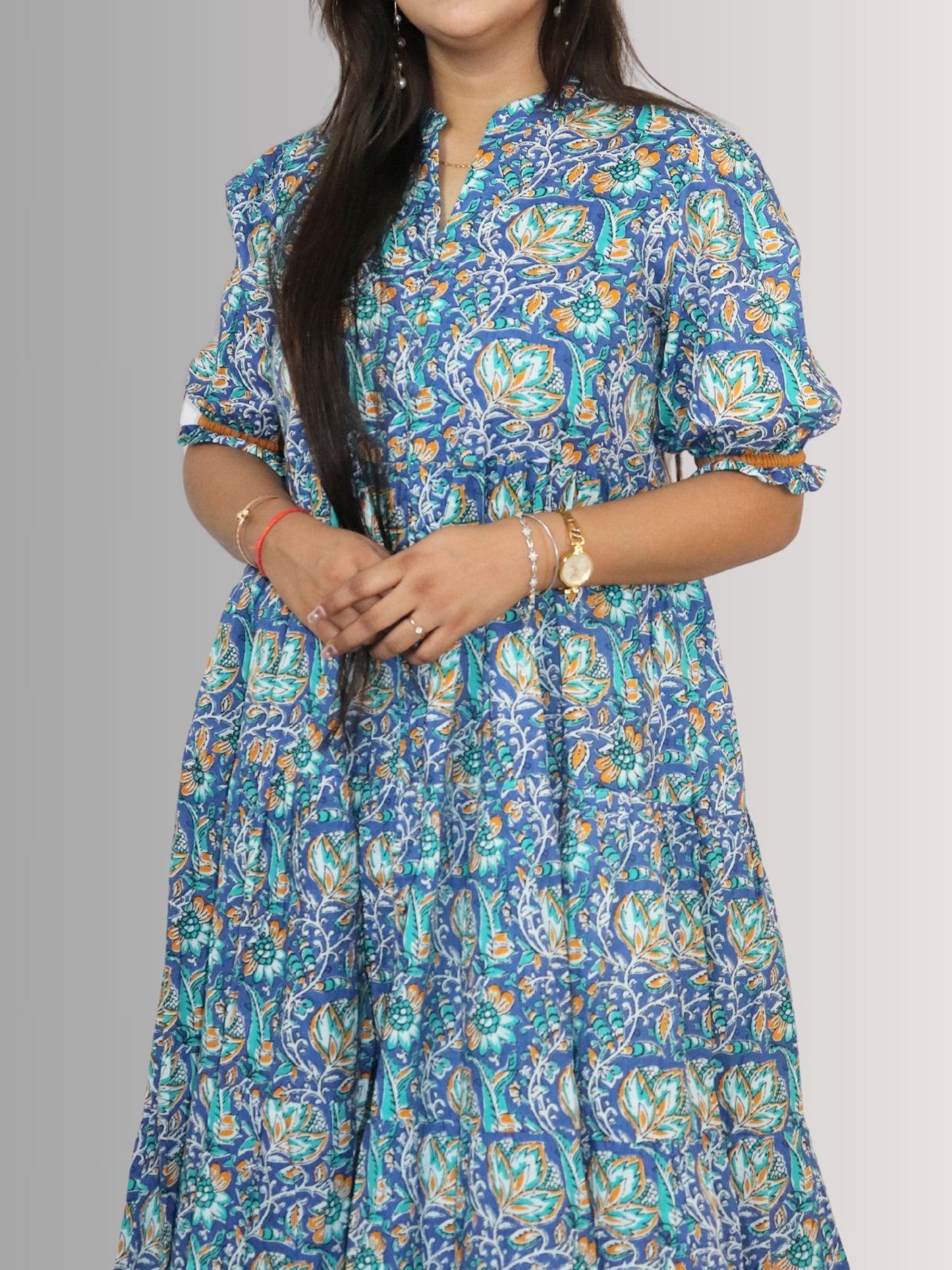 Flared Comfortable Cotton Printed Anarkali Kurta for Women