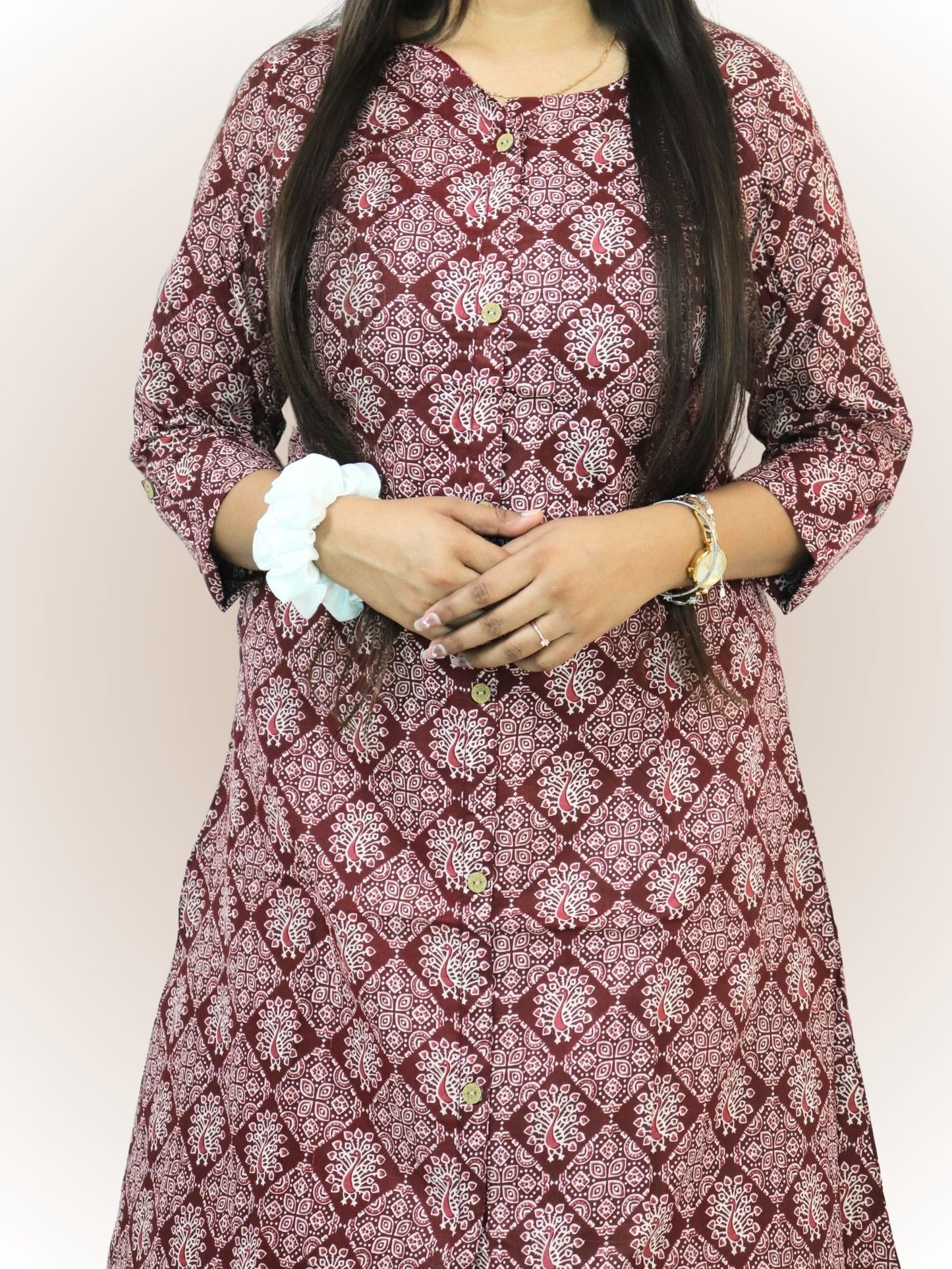 Women Cotton Floral Print A-Line Kurta for Women