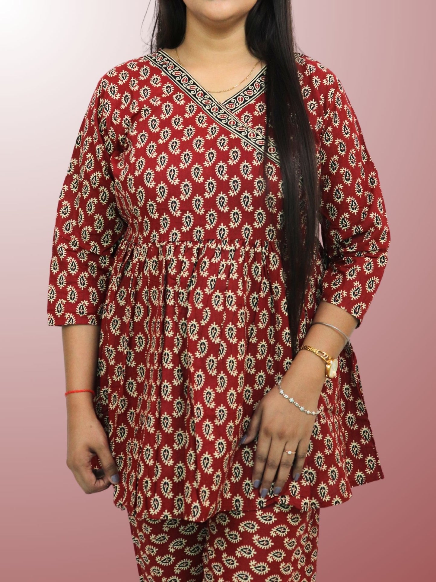 Women's Pure Cotton Floral Printed Night Suit Top and Pajama Set Night Suits for Women
