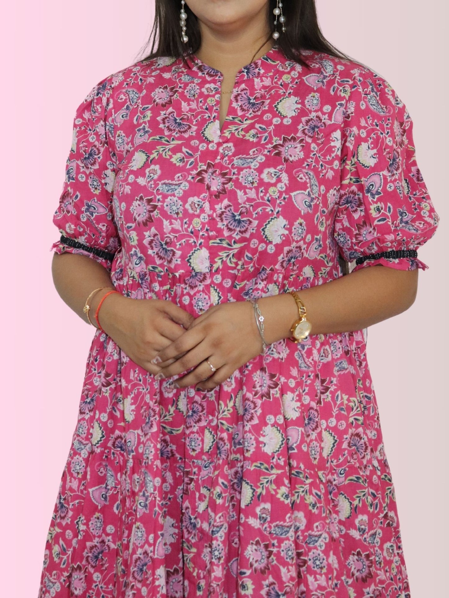 Flared Comfortable Cotton Printed Anarkali Kurta for Women