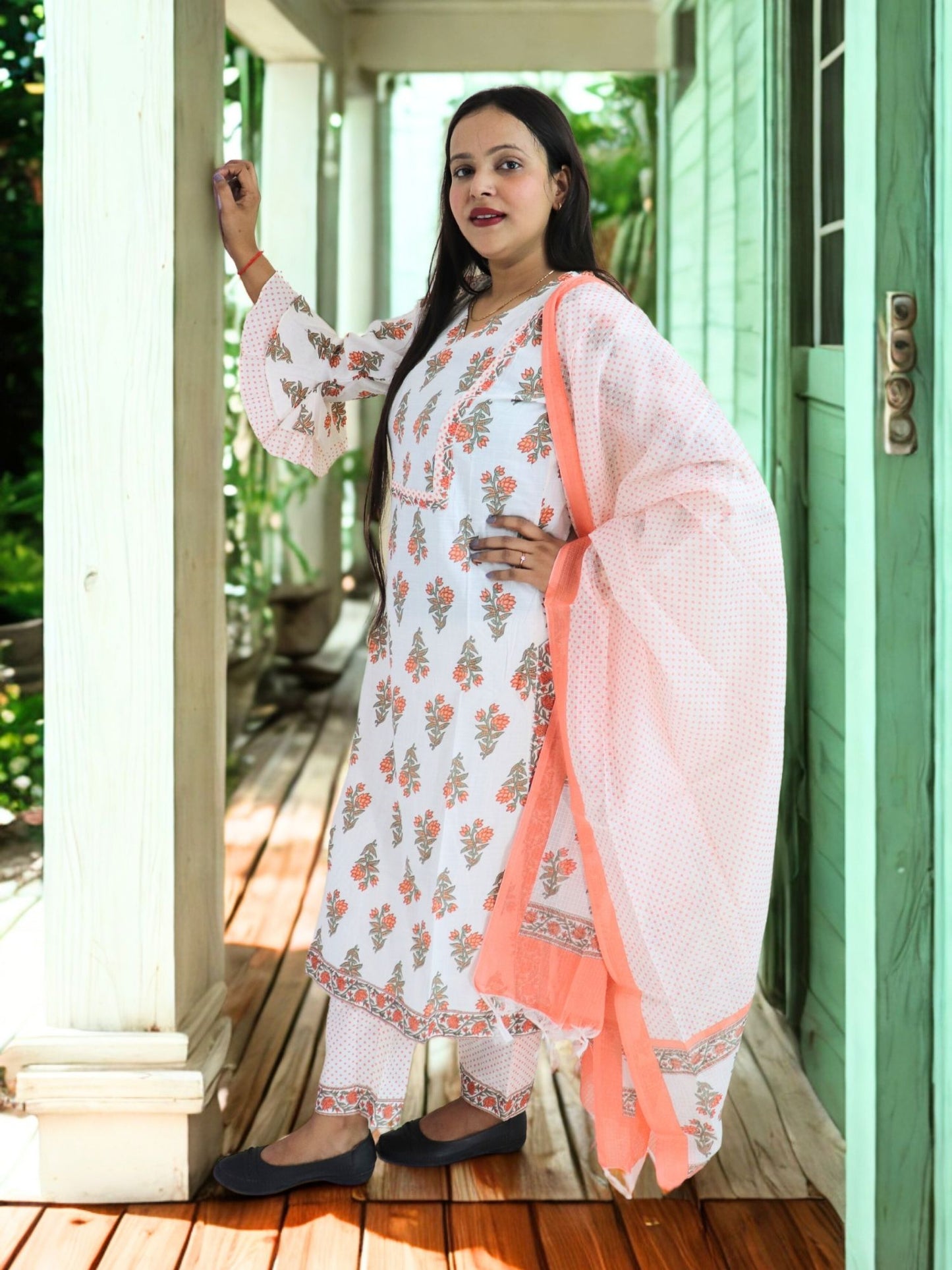 Women Viscose Printed Kurta Pant With Dupatta