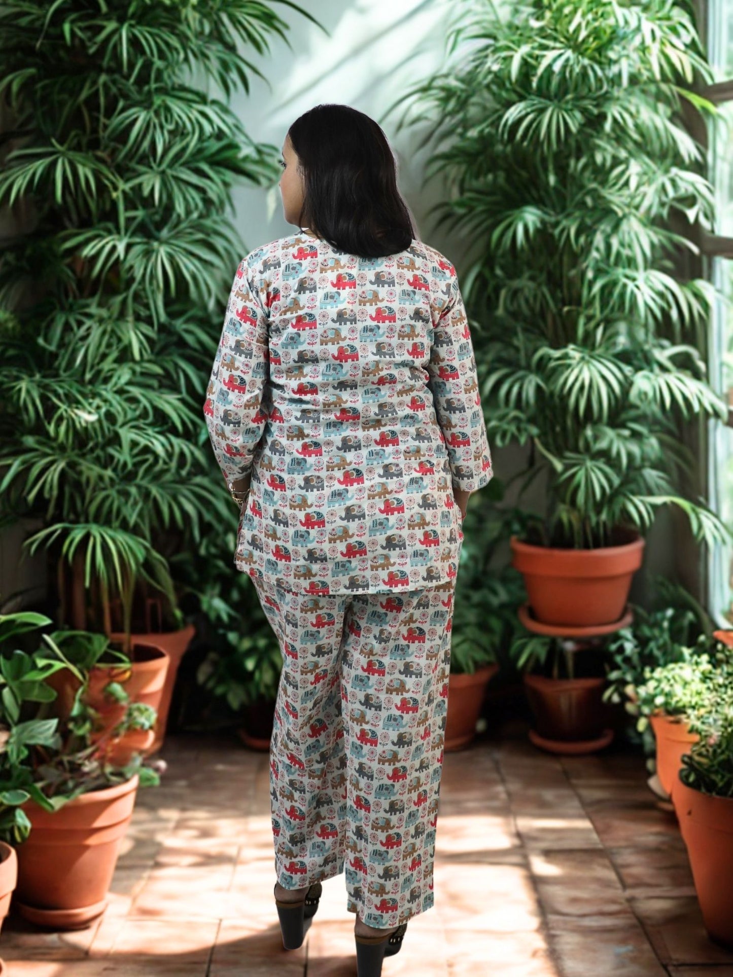 Women's Pure Cotton Floral Printed Night Suit Top and Pajama Set Night Suits for Women