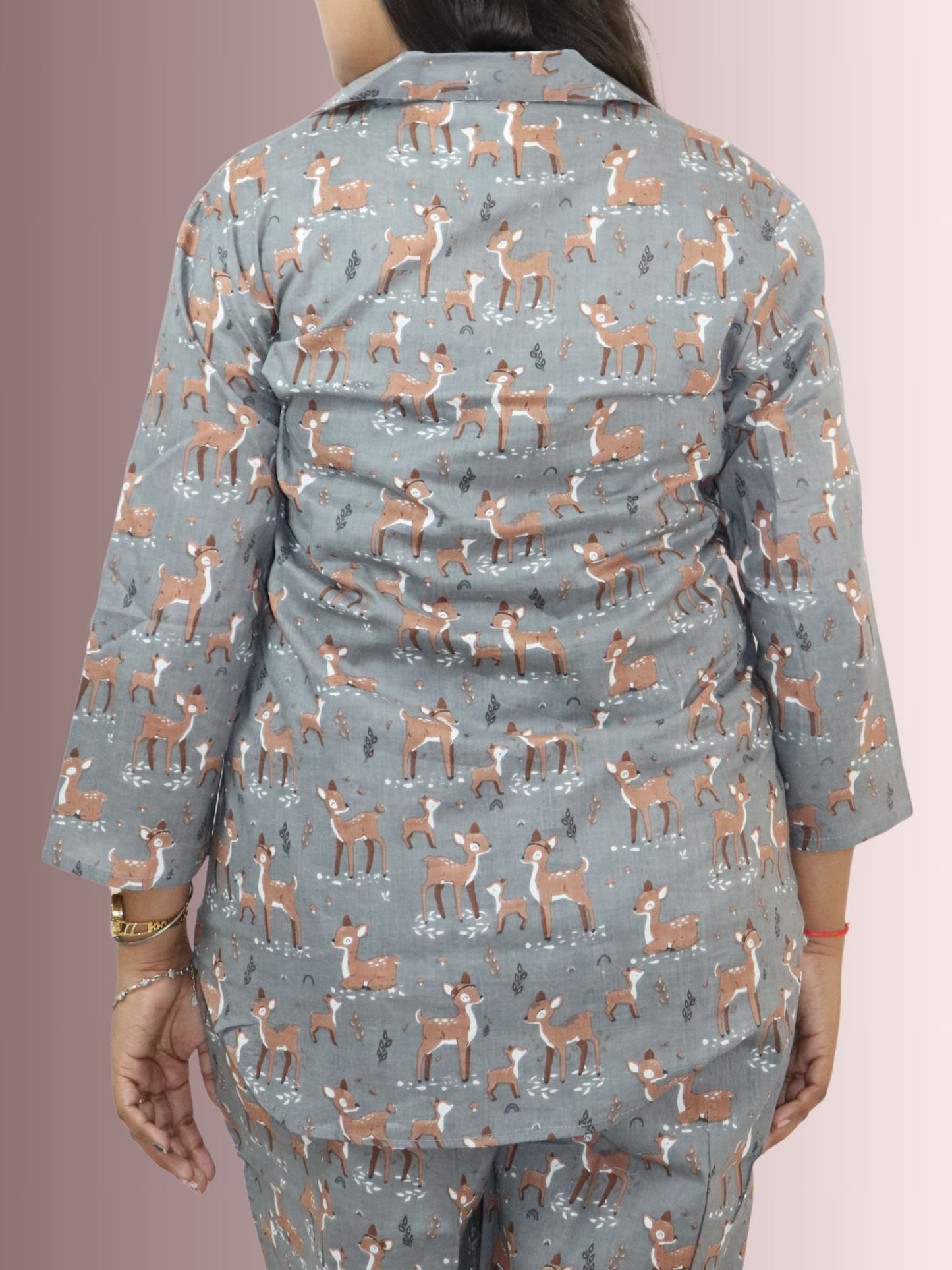Women's Pure Cotton Floral Printed Night Suit Top and Pajama Set Night Suits for Women