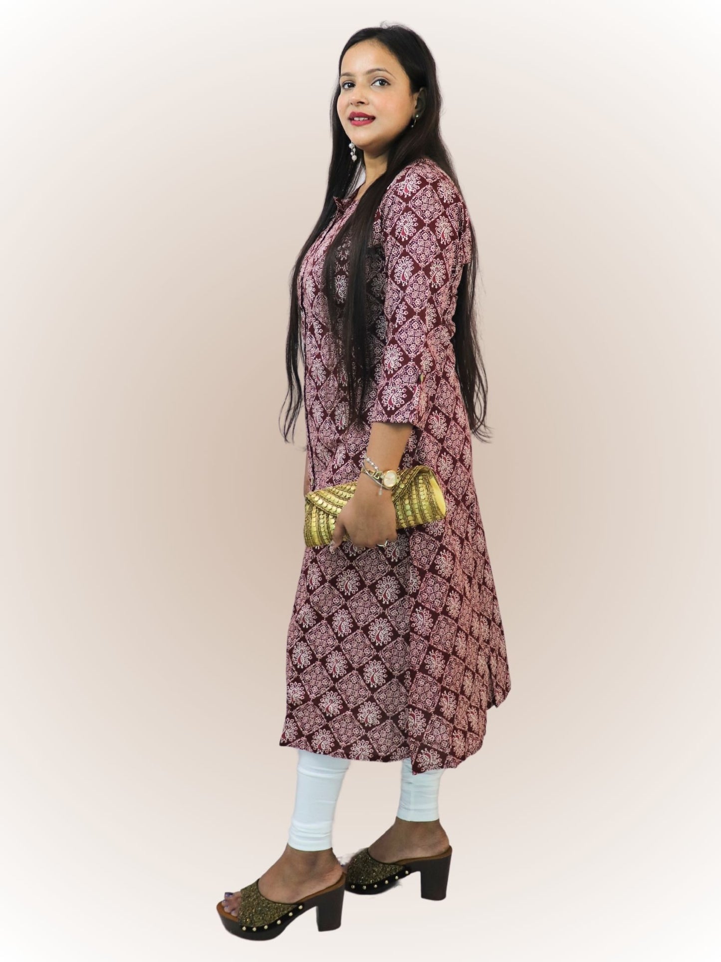 Women Cotton Floral Print A-Line Kurta for Women