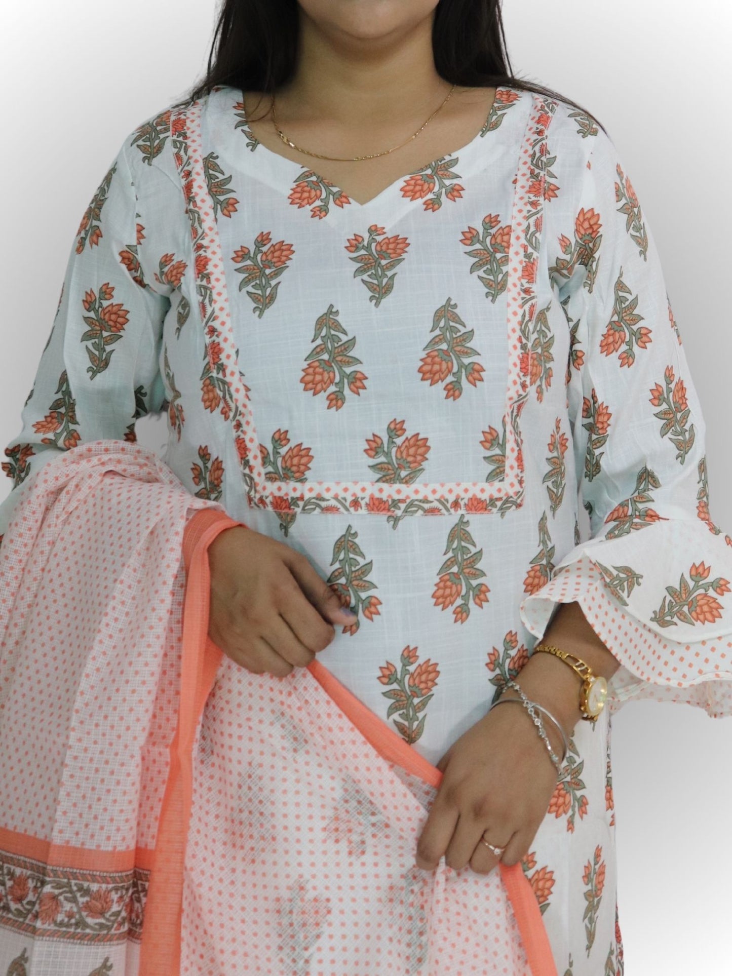 Women Viscose Printed Kurta Pant With Dupatta