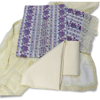 Unstitched printed salwar suit for women all pestle color |Purple