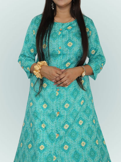 Women Cotton Floral Print A-Line Kurta for Women